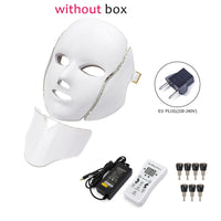 7 Colors Light LED Facial Mask With Neck Skin Rejuvenation Face Care Treatment Beauty Anti Acne Therapy Whitening Instrument