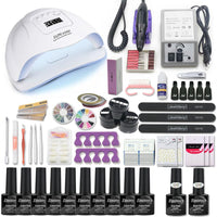 Manicure Set for Nail 50 Color Gel Nail Polish Kit with Led Nail lamp Nail drill Machine Acrylic Kit Nail Tool Nail Art Tools