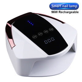 2021 New Rechargeable Nail UV Lamp 96W Nail Oven Wireless Pedicure Manicure Dryer LED Phototherapy Light Cordless LED Nail Lamp