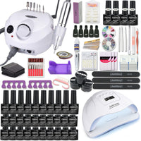 Manicure Set With 120W/80W/54W Led Nail Lamp Nail Set 35000RPM Nail Drill Machine 40 Color UV Polish Gel Nail Kit Tools Set