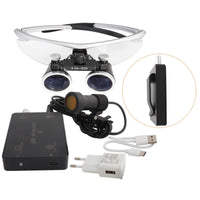 Dental Loupes Dental Magnifier Medical Loupes Binocular 2.5 3.5x420 Headlight Headlamp 3W 5W Filter Wired Wireless USB Belt Clip