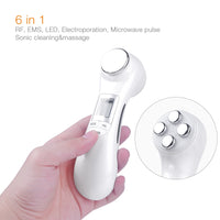 6 in 1 RF EMS Microcurrent Mesotherapy Skin Lifting Massager LED Photon Rejuvenation Beauty Machine Jaw Slimming Face Care Tool