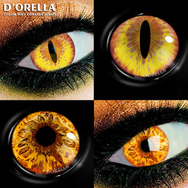 DORELLA - Original Colored Contact Lenses for Eyes Cosmetic Cosplay Contact Lenses Crazy Lenses Halloween Eyes Lens 1 Pair Contact Lenses