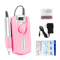 60W Recharging Nail Drill Machine 35000RPM Nail Polishing Grinder Machine Manicure Pedicure Nail Milling Cutters Nail Drill Bits