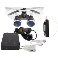 Dental Loupes Dental Magnifier Medical Loupes Binocular 2.5 3.5x420 Headlight Headlamp 3W 5W Filter Wired Wireless USB Belt Clip