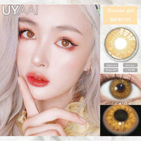 UYAAI - Original 2Pcs/Pair Taylor DNA Colored Contact Lenses Colorful Beauty Cosmetic Contacts Natural Color Lens Eye Contact Blue Lenses