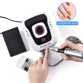 KADS 40w 35000rpm Apparatus for Manicure Electric Nail Drill Machine Manicure Machine with Milling Cutter Nail File Art Tool Set