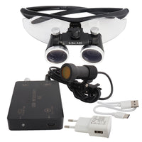 Dental Loupes Dental Magnifier Medical Loupes Binocular 2.5 3.5x420 Headlight Headlamp 3W 5W Filter Wired Wireless USB Belt Clip