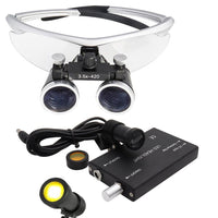 Dental Loupes Dental Magnifier Medical Loupes Binocular 2.5 3.5x420 Headlight Headlamp 3W 5W Filter Wired Wireless USB Belt Clip