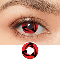 PINK MAGIC - Original 1 Pair Halloween Contacts Lenses Color Contacts Red Blackout White Contacts for Eye Anime Cosplay Contacts White Mesh Blind Lens