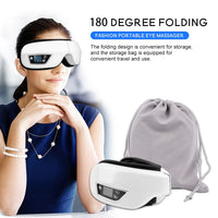 Eye Massager 6D Smart Airbag Vibration Eye Care Instrument Hot Compress Bluetooth Eye Massage Glasses Fatigue Pouch &amp; Wrinkle