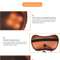 8D Head Electric Massage Pillow Infrared Heating Neck Massager Home Car Multifunctional Shiatsu Massage Relaxation Body Machine