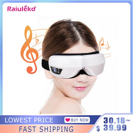 Eye Massager Eye Mask Music Magnetic Air Pressure Bluetooth Heating Vibration Massage Relax Glasses Electric DC Eyes Care Device