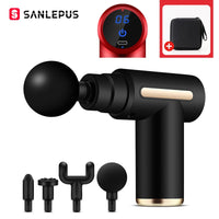 SANLEPUS Portable Massage Gun LCD Electric Percussion Pistol Massager For Body Neck Back Deep Tissue Muscle Relaxation Fitness