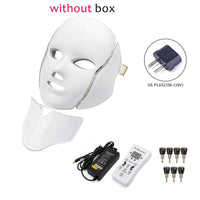 7 Colors Light LED Facial Mask With Neck Skin Rejuvenation Face Care Treatment Beauty Anti Acne Therapy Whitening Instrument