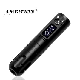 Ambition Soldier Wireless Tattoo Machine Rotaty Battery Pen with Portable Power Pack 2400mAh LED Digital Display For Body Art