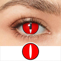 PINK MAGIC - Original 1 Pair Halloween Contacts Lenses Color Contacts Red Blackout White Contacts for Eye Anime Cosplay Contacts White Mesh Blind Lens