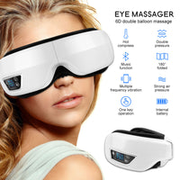 6D Smart Airbag Vibration Eye Massager Eye Care Instrumen Heating Bluetooth Music Relieves Fatigue And Dark Circles With Heat