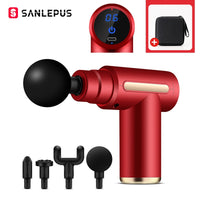 SANLEPUS Portable Massage Gun LCD Electric Percussion Pistol Massager For Body Neck Back Deep Tissue Muscle Relaxation Fitness