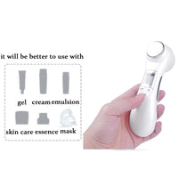 6 in 1 RF EMS Microcurrent Mesotherapy Skin Lifting Massager LED Photon Rejuvenation Beauty Machine Jaw Slimming Face Care Tool