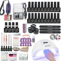 Manicure Set for Nail 50 Color Gel Nail Polish Kit with Led Nail lamp Nail drill Machine Acrylic Kit Nail Tool Nail Art Tools