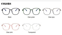 Original 2021 Trends Anti Blue Light Oversized Glasses Computer Women Blue Blocking Gaming  Men Transparen Eyeglasses Spectacles Frame