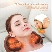 8D Head Electric Massage Pillow Infrared Heating Neck Massager Home Car Multifunctional Shiatsu Massage Relaxation Body Machine