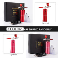 Rechargeable Airbrush Compressor Kit Air Brush Sprayer Gun Water Oxygen Deep Hydrofacial Machine For Nail Art Tattoo Cake Makeup