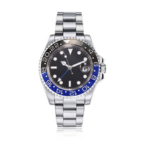 Parnis 40mm Watch Men Automatic Mechanical Watches GMT Luxury Sapphire Crystal Ceramic Bezel Luminous Waterproof Male Wristwatch