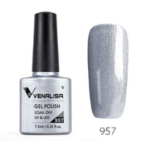 VENALISA - 10 Pcs Nail Gel Polish Full Coverage Beatuiful Color Glitter Color Matt Tempered Top Coat Soak Off Polish Gel Nail Manicure