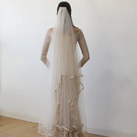 BLUSHFASHION - Original Champagne Wedding Veil  #4015