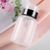 250Ml Nail Art Bottle Empty Pumping Dispenser Cleanser Container  Nail Polish UV Gel Remover Alcohol Press Tool