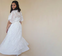 BLUSHFASHION - Original Curvy Bridal Lace Top, Bridal Wear #2059