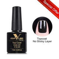 VENALISA - 10 Pcs Nail Enamel Gel Polish 7.5ml Base Coat No Wipe Long Wear Top Coat Full Coverage Color Nail Polish Lacquer Varnish