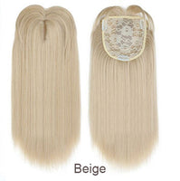 14inch Straight Synthetic Blonde Hair With Bangs for Women Clip-In One-Piece Hair Extension High Temperature Fiber