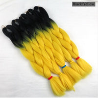 Desire for Hair 10packs Per Lot 24inch 100g Heat Resistant Synthetic Ombre Jumbo Braiding Box Hair Red Yellow Blue Green 4 Tone