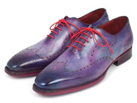 Paul Parkman Men's Wingtip Oxfords Goodyear Welted Purple (ID#87PRP11)