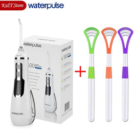 Waterpulse V500 Portable Oral Irrigator Dental Hygiene Rechargeable Water Flosser 200ml Cordless Irrigator Oral Teeth Cleaning