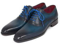 Paul Parkman Men's Blue & Navy Medallion Toe Oxfords (ID#FS88VA)