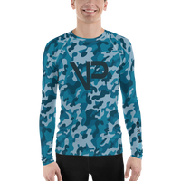 Men's Venture Pro Ocean Camo Performance Rash Guard UPF 40+