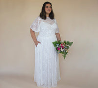 BLUSHFASHION - Original Curvy Bridal Lace Top, Bridal Wear #2059