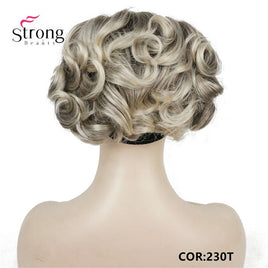 Original Short Messy Curly Dish Hair Bun Extension Easy Stretch Hair Combs Clip in Ponytail Extension Scrunchie Chignon Ponytail