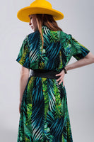 Q2 - Original Maxi Shirt Dress in Tropical Print