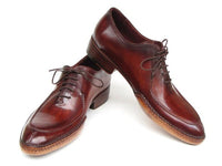 Paul Parkman Men's Side Handsewn Split-Toe Burgundy Oxfords (ID#054-BUR)