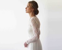 Original Long Sleeve Wedding Dress, Wrap Long Sleeves  1261