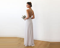 BLUSHFASHION - Original Ivory Maxi Dress With Adjustable Straps #1170