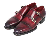 Paul Parkman Triple Leather Sole Hand-Welted Cap Toe Monkstraps (ID#LX77MNK)