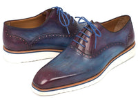 Paul Parkman Smart Casual Oxford Shoes for Men Blue & Purple (ID#184SNK-BLU)