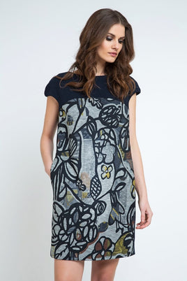 CONQUISTA FASHION - Original Floral Sack Dress With Pockets