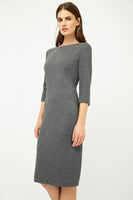 CONQUISTA FASHION - Original Grey Fitted Knit Dress